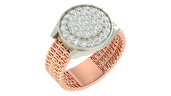 18K Gold & Diamond Engagement Ring For Men KRA60174