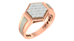 18K Gold & Diamond Band Ring For Men KRA60178