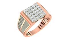 18K Gold & Diamond Band Ring For Men KRA60182