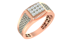 18K Gold & Diamond Ring For Men KRA60183