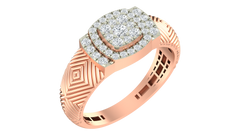 18K Gold & Diamond Band Ring For Men KRA60186