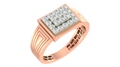 18K Gold & Diamond Ring For Men KRA60187