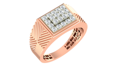 18K Gold & Diamond Band Ring For Men KRA60188