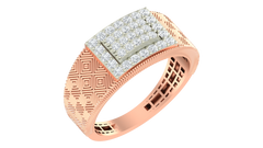 18K Gold & Diamond Ring For Men KRA60199