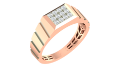 18K Gold & Diamond Band Ring For Men KRA60205