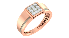 18K Gold & Diamond Band Ring For Men KRA60207