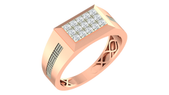 18K Gold & Diamond Band Ring For Men KRA60208