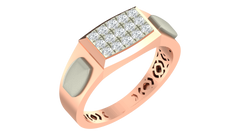 18K Gold & Diamond Ring For Men KRA60209