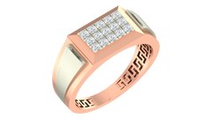 18K Gold & Diamond Band Ring For Men KRA60214