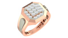 18K Gold & Diamond Band Ring For Men KRA60217