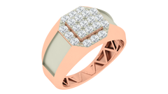 18K Gold & Diamond Band Ring For Men KRA60219