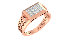 18K Gold & Diamond Ring For Men KRA60225