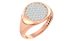 18K Gold & Diamond Band Ring For Men KRA60233