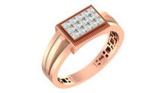 18K Gold & Diamond Band Ring For Men KRA60234