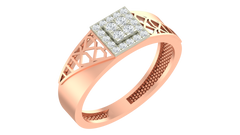 18K Gold & Diamond Engagement Ring For Men KRA60286