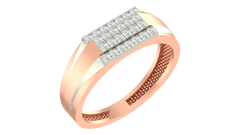18K Gold & Diamond Band Ring For Men KRA60288