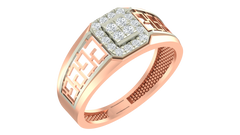18K Gold & Diamond Band Ring For Men KRA60291