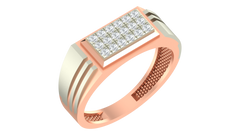 18K Gold & Diamond Band Ring For Men KRA60294