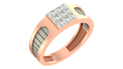 18K Gold & Diamond Band Ring For Men KRA60295