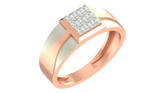 18K Gold & Diamond Band Ring For Men KRA60297