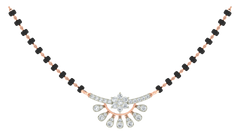 Gold & Diamond Beaded Mangalsutra For Women KRC50107