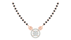 18K Gold & Diamond Beaded Mangalsutra For Women KRA90063