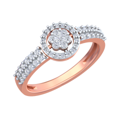 18K Gold & Diamond Ring For Women KRB10275