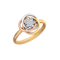 18K Gold & Diamond Engagement Ring For Women KRB10326