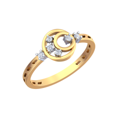 18K Gold & Diamond Ring For Women KRB10334