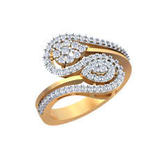 18K Gold & Diamond Cocktail Ring For Women KRB10426
