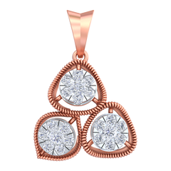 18K Gold & Diamond Pendant Set KRB40043P