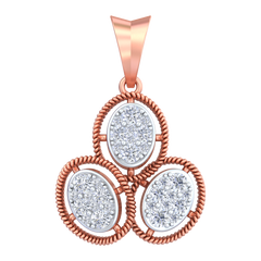 18K Gold & Diamond Pendant Set KRB40044P