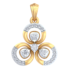 18K Gold & Diamond Pendant Set KRB40046P