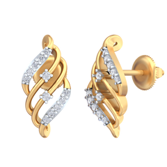 18K Gold & Diamond Women Stud Earring KRB40048E