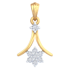 18K Gold & Diamond Pendant Set KRB40051P