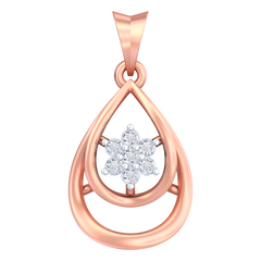 18K Gold & Diamond Pendant Set KRB40052P