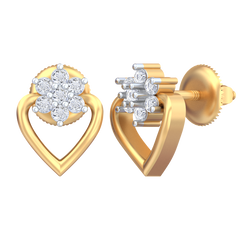 18K Gold & Diamond Women Stud Earring KRB40053E