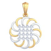 18K Gold & Diamond Floral Pendant Set KRB40054P