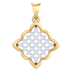 18K Gold & Diamond Pendant Set KRB40055P