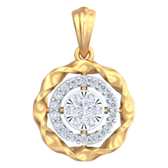 18K Gold & Diamond Pendant Set KRB40058P
