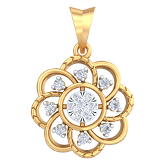 18K Gold & Diamond Pendant Set KRB40060P