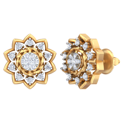 18K Gold & Diamond Women Engagement Earring KRB40061E