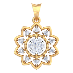 18K Gold & Diamond Pendant Set KRB40061P