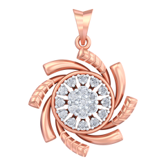 18K Gold & Diamond Pendant Set KRB40063P