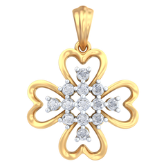 18K Gold & Diamond Pendant Set KRB40064P