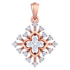 18K Gold & Diamond Pendant Set KRB40066P