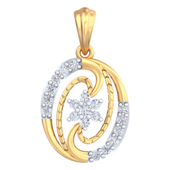 18K Gold & Diamond Pendant Set KRB40067P
