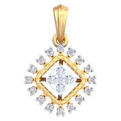 18K Gold & Diamond Pendant Set KRB40068P