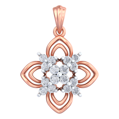 18K Gold & Diamond Pendant Set KRB40071P