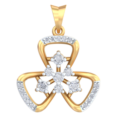 18K Gold & Diamond Pendant Set KRB40072P